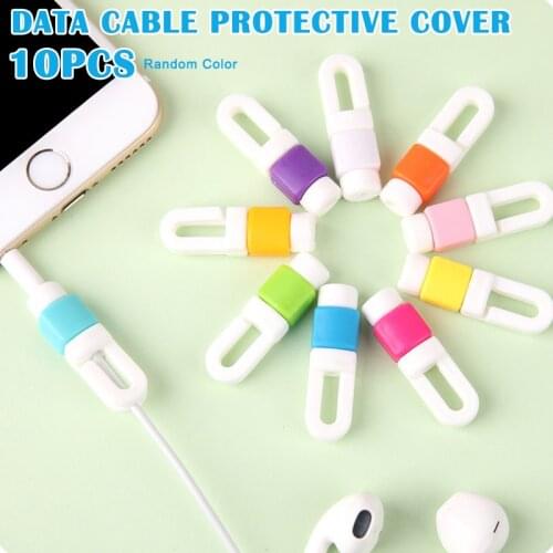 10 Pcs/Set Mini USB Cable Protector for iPhone 6/7/Plus iPad Data Earphone Cables Protected Cover DQ-Drop
