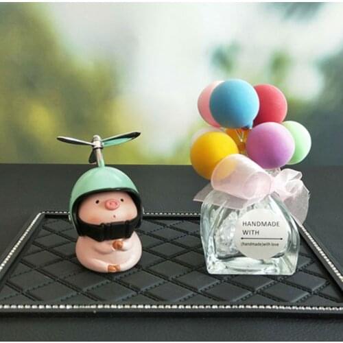 10 Bicycle Decorations Cute Cartoon Resin Piggy Belt Propeller Helmet Unisex Car Bicycle Helmet Decoration