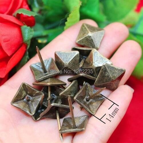 14 * 20mm Furniture Hardware square nails Quartet nails Nails plane Decorative nails Antique sofa doornail Wholesale