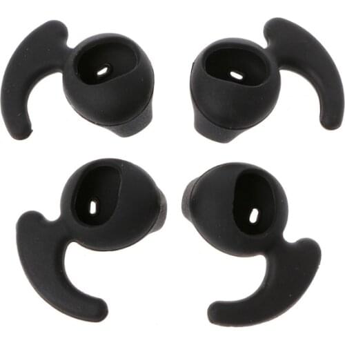 2 Pairs Black Silicone Earbud Eartip Replacement For Samsung S6 Sports Earphone D08A