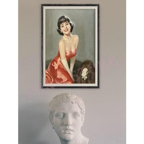 368 Vintage Beautiful Pin-up Girl Classic Picture Custom Silk Poster Home Deco Wall Art Christmas Gift