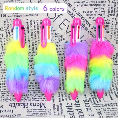 6 Color in 1 Pen Stationery Ballpoint Pen School Supplies Kawaii Office Accessories Pens For Writing Stationery Stationery Tool