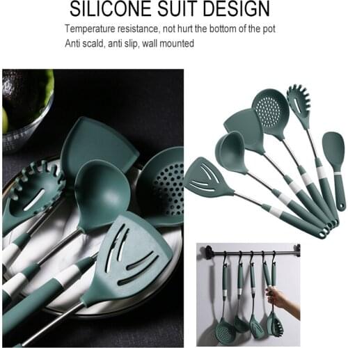 Non-Stick Kitchen Cooking Utensils Food Grade Silicone Spatula Kitchenware Kitchen Gadgets Safe to Coated Pan Pot xqmg Cooking