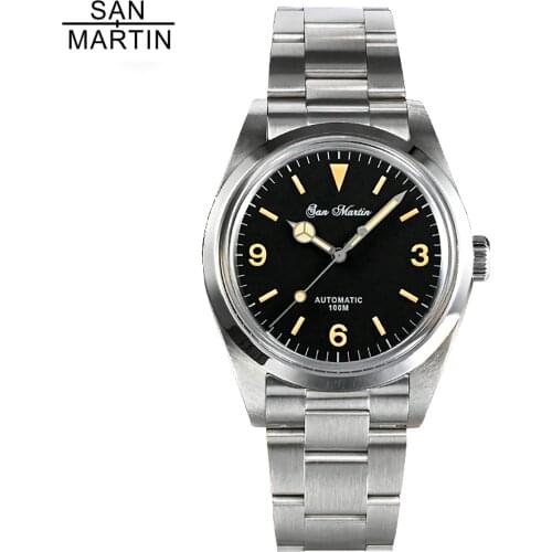 San Martin New 39mm Retro Automatic Dress Watches 10ATM Sapphire Glass Stainless Steel Mechanical Diver Wrist Watch for Men Male