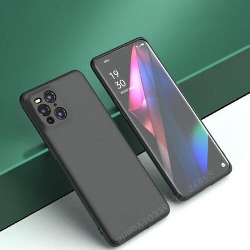 For OPPO Find X3 Pro Case Soft TPU Silicone Matte Case For OPPO Find X3 Ultra-Thin Black