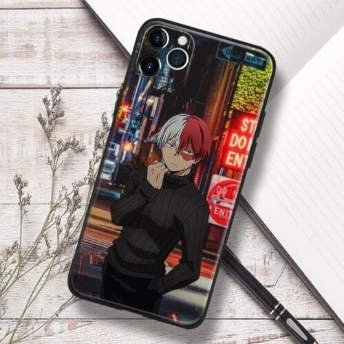 Shoto Todoroki Anime BNHA Anime Phone Case For IPhone 11 12 Mini Pro XS Max 6s X XR 6 7 8 Plus SE Soft TPU Glass Cover Shell