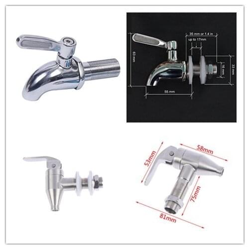 16mm Drink Dispenser Beverage Wine Barrel Tap Spigot Water Stainless Steel Coffee Juice Faucet