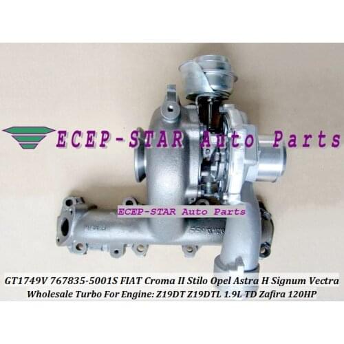 GT1749V 767835 767835-5001S 755042-5003S 755042 Turbo For FIAT Croma II Stilo For OPEL Astra H Signum Vectra Zafira Z19DT 1.9L