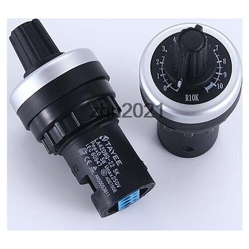LA42DWQ-22 1K 2K 3K 4K7 5K 10K 20K 50K 100K 200K 500K 22MM Frequency Control Potentiometer