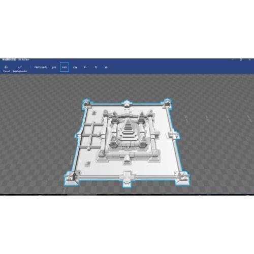 3D STL model for CNC Router mill Cambodian Angkor Wat model STL file 4.19M