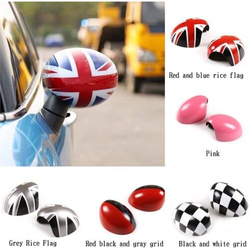 For Mini Cooper S Clubman Countryman Paceman R55 R56 R57 R58 R59 R60 R61ABS Car Rear View Mirror Covers Stickers Car Accessories