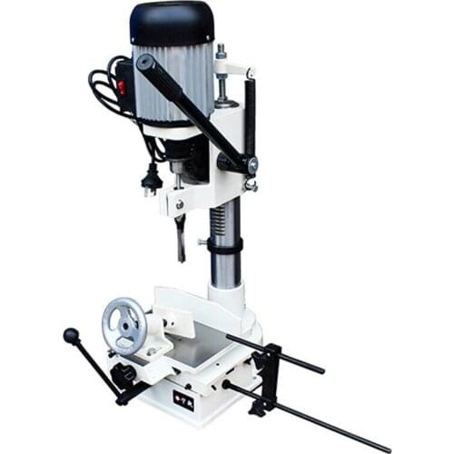 Small Desktop Woodworking Square Tenon Machine Home Bench Drilling Machine Woodworking Square Eye Drilling Tenoning Machine 220V