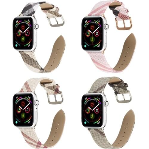 Ew leather strap for Apple watch 6 se 543 21 38mm 40 mm, leather strap for Iwatch 6 se 543 21 44 mM 42 mm Bracelet