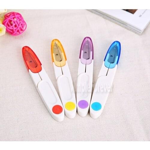 200pcs Cross-stitch Scissors Sewing Mini Tool Embroidery Home Clipper Snip Tailor Thread Household Transparent Cover