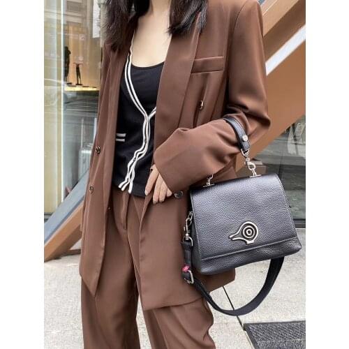 Orabird Women’s Crossbody Shoulder Bag Soft Genuine Leather Fashion Ladies Designer Handbag Solid Color Top Handle Bags