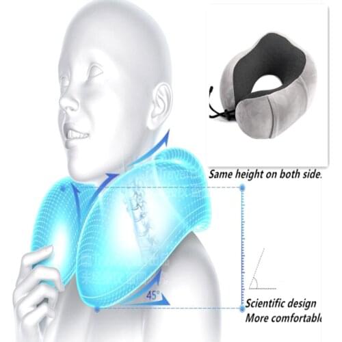 JINYU U Shaped Memory Foam Neck Pillows Soft Travel Pillow Neck Cervical Airplane Pillow 30*28*14CM Cervical Healthcare Bedding