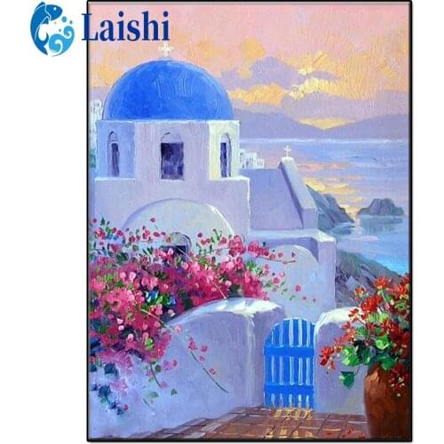 Full square/Round Diamond embroidery Aegean Sea, abstract natural landscape diamond Painting Rhinestone Of picture Mosaic drill