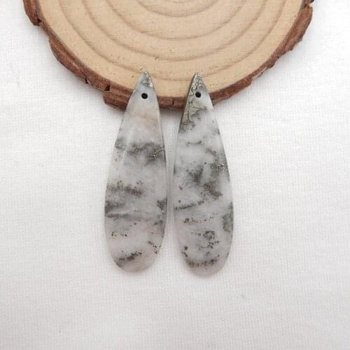 Semi-precious stones Pyrite fashion woman Earring,Charms Women Earrings Jewelry Gift Gem Customized,44x14x5mm8g