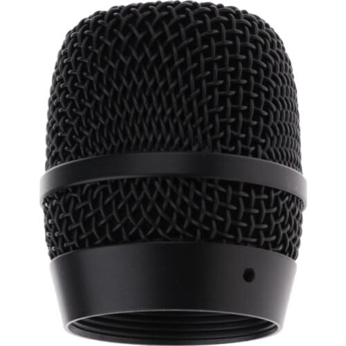 Durable Replacement Mesh Mic Ball Head Microphone Grill Head with Inner Foam Black