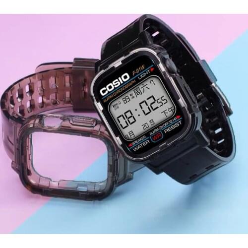 Transparent Silicone watch Band for Apple Watch 6 5 4 3 2 1 38MM 42MM Strap for Iwatch series 6 5 4 40mm 44mm bracelet wristband