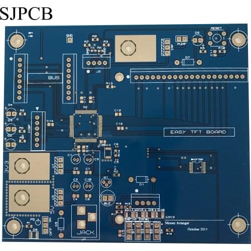 SJPCB 2 Layers Metallized plated through hole PTH Blue Color Contact us to get PCB Quotation
