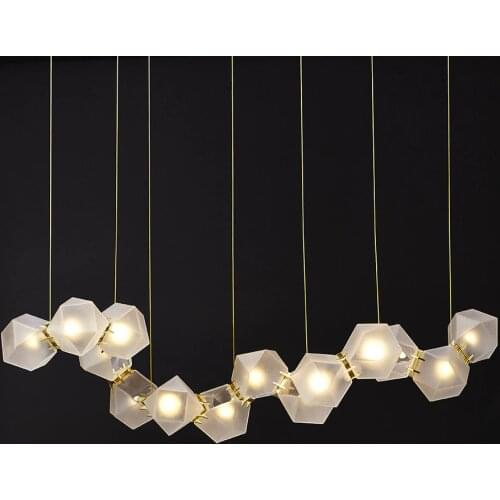 Modern Glass Balls Chandelier Luxury Magic Bean LED Drop Living Room Kitchen Cafe Home Decoration Light Fixtures 90-260v