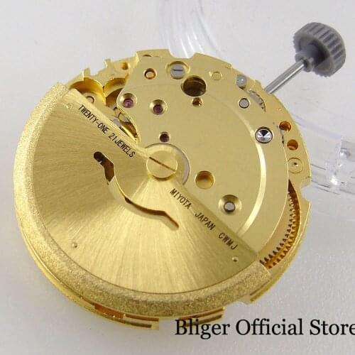 High Quality All Yellow Gold 26mm*7.5mm Automatic Watch Movement 21 Jewels MIYOTA 8215 Date Function No Second Hack