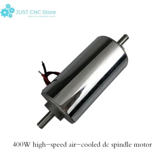 High-speed dc12v-48v 400W dc spindle motor engraving machine chrome plated air-cooled surface bright silver 12000 r/min