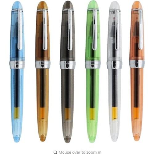 1pc/lot Jinhao Transparent Gel Pen Silver Clip Nice Quality 0.5mm Black Ink Refill Student Writing Pens School Office Supplies