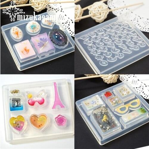 1pcs UV Resin Jewelry Liquid Silicone Mold English Letter Love Heart Resin Charms Molds For DIY Decorate Making Jewelry