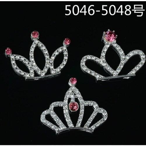 10pcs hair accessories stereo crown with Rhinestone alloy charm DIY finding manufacturers selling