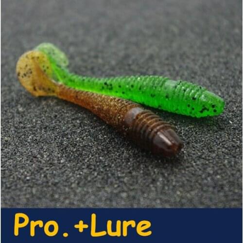 20pcs/lot Promotion!!! soft shads worm lures add salt fishing soft worm baits Blade tail worms