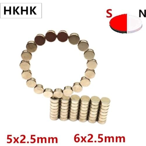 30/200/500pc Diametrically Neodymium Magnet 5x2.5 mm 6x2.5 mm Magnetic encoder magnet