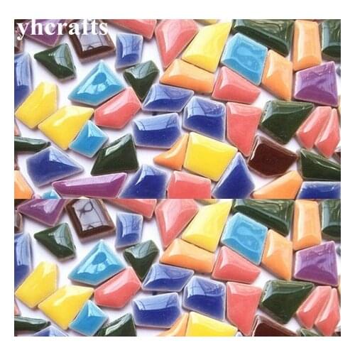 350PCS/500Gram/Lot,Mixed color ceramic free shape mosaic,DIY Mosaic lantern,Marble mosaic,Craft material.1~3cm.Wholesale