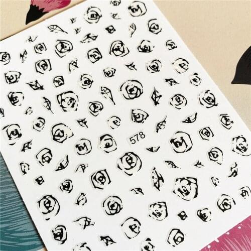 463-578-674 Fresh flowers 3D Back glue Nail decal Nail sticker Nail decoration Nail art Nail tool Nail ornament