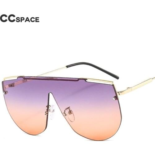 46603 Oversized Rimless One Lens Goggle Sunglasses Men Women Fashion Shades UV400 Vintage Glasses