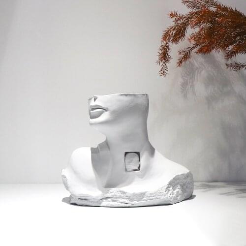 Man Head Abstract Art Modern Home Decoration Resin Human Portrait Sculpture