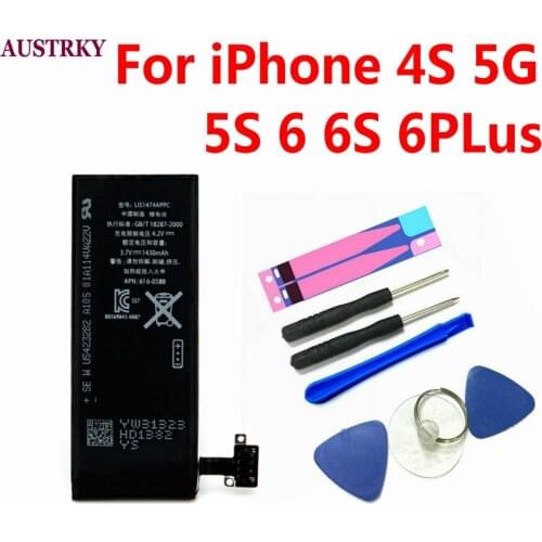 AUSTRKY Battery For iPhone 6 6S 5S 5G 4S Original Bateria Replacement Batterie For iPhone6