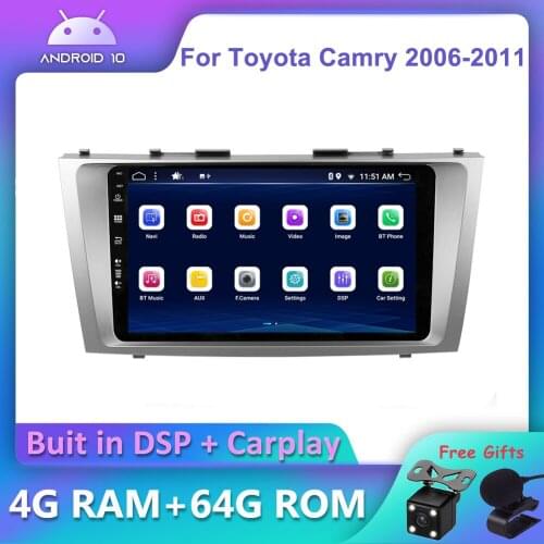 Bosion Android 10.0 DSP CarPlay Car DVD Radio Multimedia Player For Toyota Camry 2006-2011 2 din GPS Navigation DSP IPS
