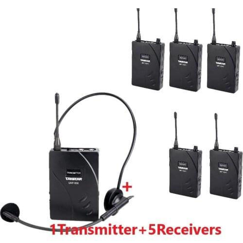 Takstar UHF-938 / UHF 938 Wireless Tour Guide System UHF frequency 1 Transmitter + 5 Receivers for Tour guiding sightseeing