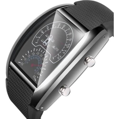 Casual Mens Fashion LED Speedometer Sports Car Meter Watch Top Brand Luxury Business Waterproof Watch Relogio Masculino #10