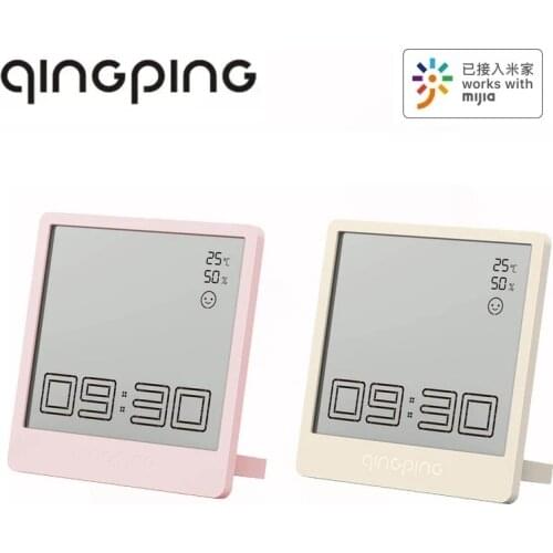 New Qingping Bluetooth 5.0 Digital Alarm Clock Pomodoro Timer Thermo-Hygrometer Multifunctional Clock Work with Mijia APP