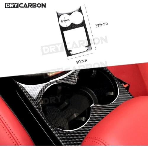 For Porsche Macan 2015-2018 Carbon Fiber Gear Shift Water Cup Holder Panel Trim Sticker Frame Cover Interior Accessories