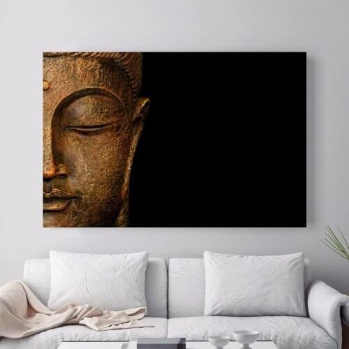 Buddha Head Vintage Retro Posters And Prints Large Canvas Art Print Painting Home Decor Modern Wall Art Picture