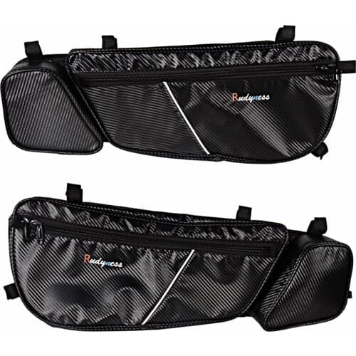 Front Left&Right Driver Side Carbon Door Bags&Pad For Can Am Maverick X3 2017-2018 Models