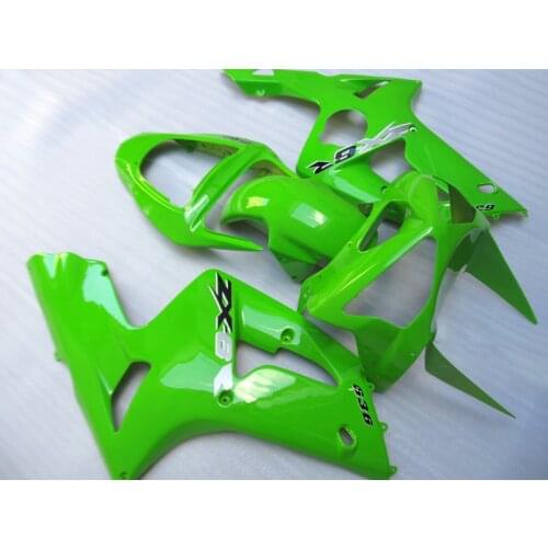 Fairing kit for Kawasaki Ninja ZX6R 03 04 green fairings set ZX6R 2003 2004 100% fitment OT09