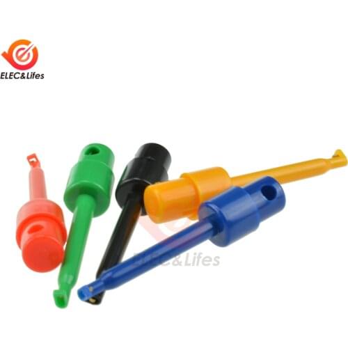 10Pcs Multimeter Lead Wire Kit Small Test hook sonde Probe Clip Set for Electric testing work measuring meter accessory probe