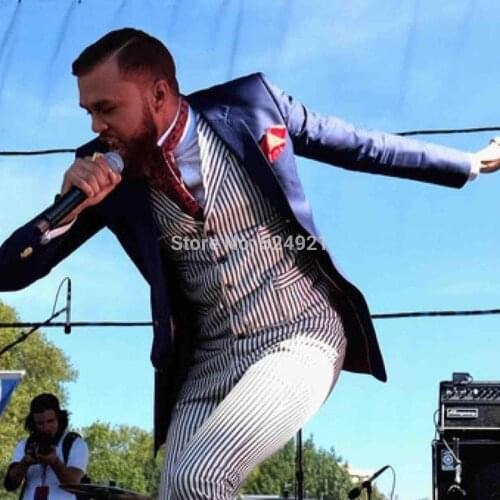 Custom Made Groomsmen Two Buttons Groom Tuxedos Notch Lapel Men Suits Wedding Best Man Blazer ( Jacket+Pants+Tie+Vest ) C394