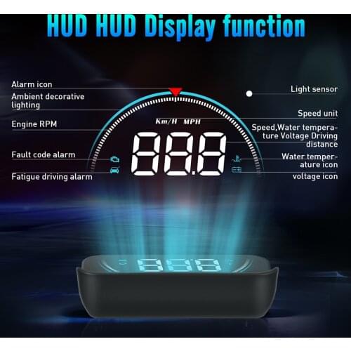 M8 Car HUD Head Up Display OBD2 II Overspeed Warning System Projector Windshield Auto Electronic Voltage Alarm RPM Car Styling
