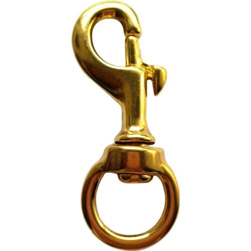 MagiDeal Solid Brass Trigger Swivel Snap Hook Ring Clip Key Holder Key Chain for Straps Bag Belt 20x80mm